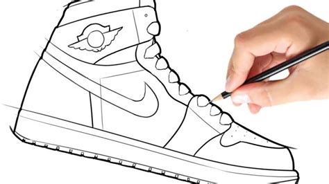 nike air jordan tekening|how to draw an air jordan.